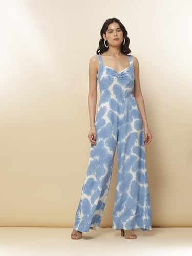 Label RITU KUMAR Blue Tie & Dye Jumpsuit