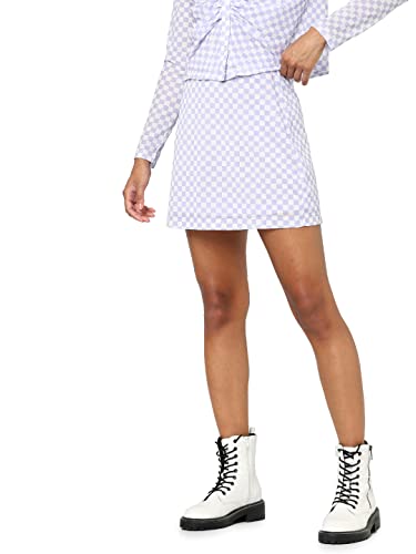 Only Polyester Blend Western Skirt LAVENDER