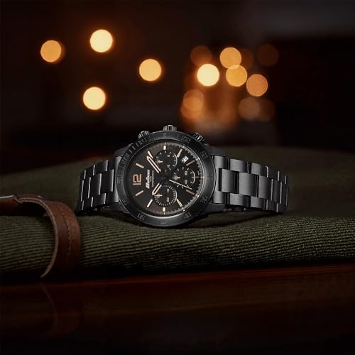 Titan Octane Classic Sporty Quartz Chronograph Black Dial Stainless Steel Strap Watch for Men-NS90157NM01