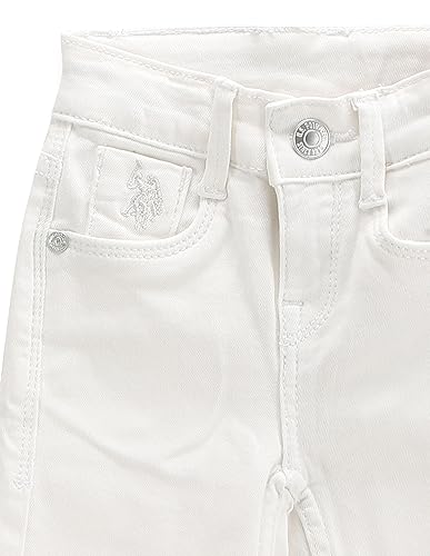 U.S. Polo Assn. Kids Bootcut fit Girls Cotton Jeans (UGJEN0130_White_9-10Y)