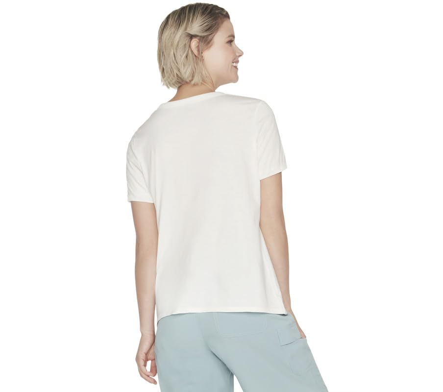 Skechers Womens Airbrush TEE-White-S