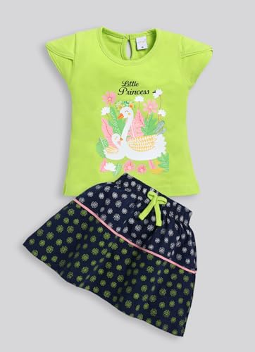 MI Kidz Girls Pure Cotton Top & Skirt Set - Pack of 3