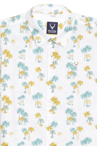 Allen Solly Boys White Slim Fit Print Casual Shirt