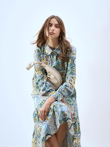 VERO MODA Women's Fit and Flare Multicolor Dress