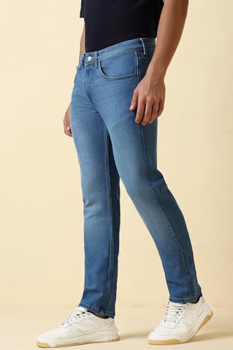Men Blue Mid Wash Jeans