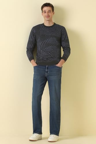 Men Black Crew Neck Full Sleeves Casual Sweatshirt