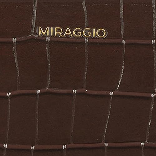 Miraggio Harlow Zip Around Wallet for Woman, Brown