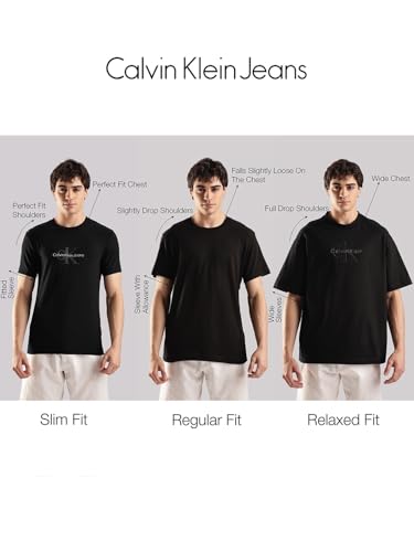 Calvin Klein Jeans Solid Relaxed Fit Cotton T-Shirt Mecca Orange