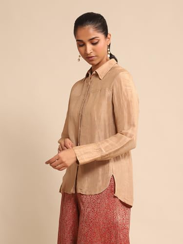 Ritu Kumar Beige Silk Shirt