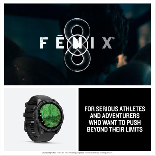 Garmin Fenix 8 47mm,AMOLED,Glass/SS,SlateGray Steel/Black,BlkBnd
