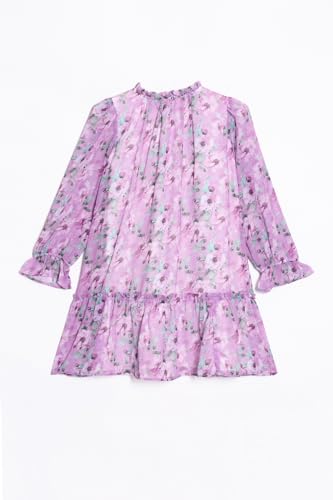 Allen Solly Girls Purple Printed Regular Fit Casual Dress