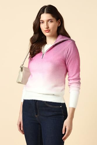 Women Pink Textured Casual Sweater