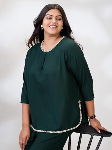 Globus Women Co-ord Set (GS576658_Green_5XL)
