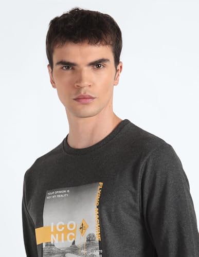 Crew Neck Graphic Print Sweatshirt