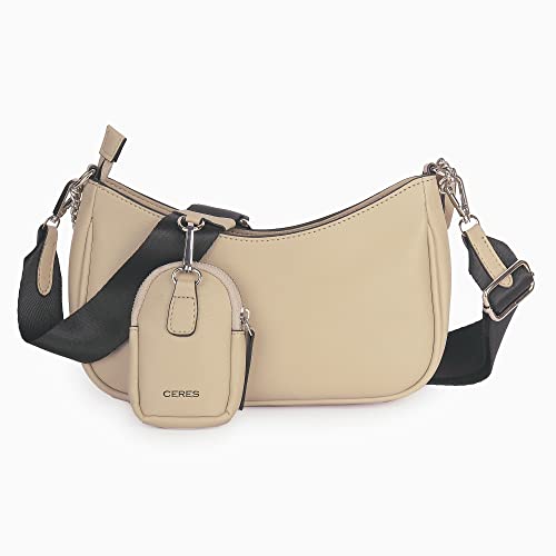Ceres Cross-Body Sling Bag For Girls/Women | Leather Crossbody Bag With Detachable Shoulder Strap | Ladies Purse Handbag,