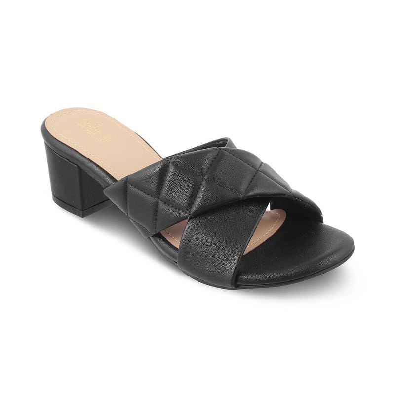 tresmode Romi Black Women's Dress Block Heel Sandals Elevate Your Chic  Style Effortlessly!|| Size (EU-36/UK-3/US-5)