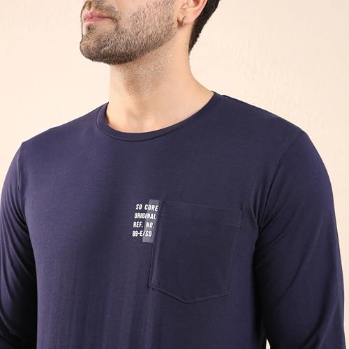 Sweet Dreams Men's Solid Pyjama Set