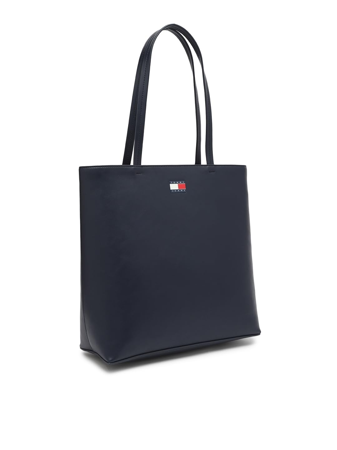 Tommy Hilfiger Solid Blue Pu Tote Bags