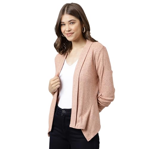 Latin Quarters Women Brown Viscose Rayon Shrug