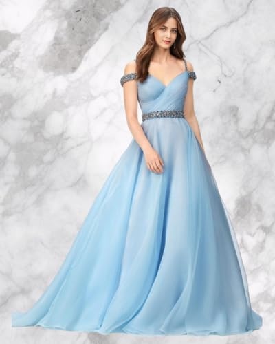 ThreadTexture Gown Dress (in, Alpha, 2XL, Plus, Big Girls, Blue)