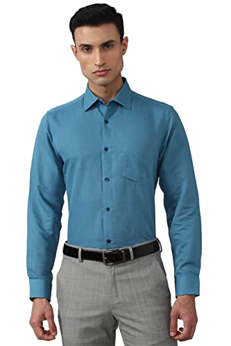 Van Heusen Men's Regular Fit Shirt (VHSFFCUFR33079_Blue