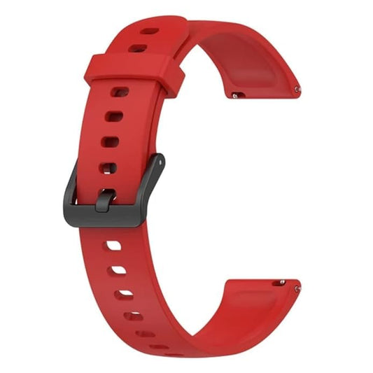 Meyaar Strap Band Only Compatible With realme Band 2 (Not For Any other Brand Watch) : (Tracker Not Included) (Strap Only) (Silicone (Red))