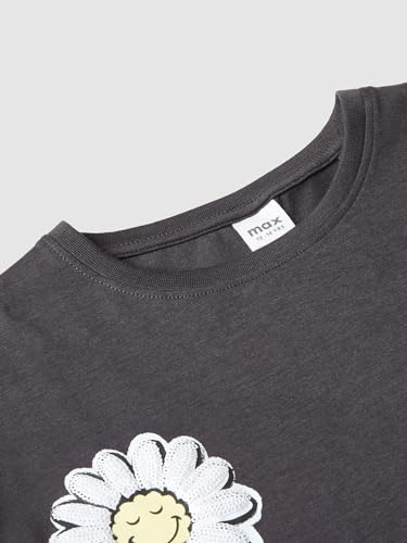 Max Girls Graphic Printed Boxy Fit Crop T-Shirt (S24EKT10CHARCOAL)_15-16Y