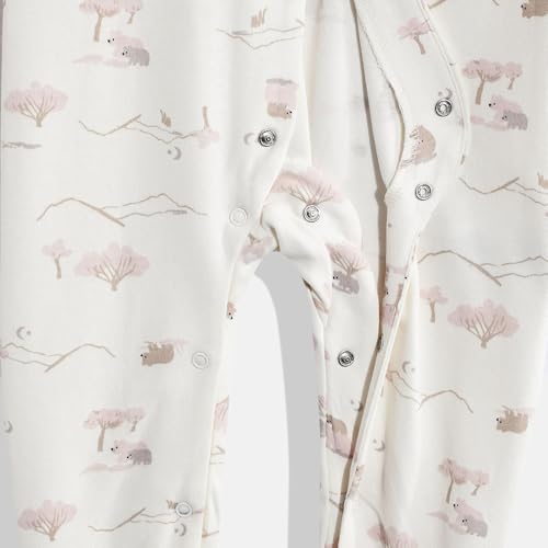 Mothercare Unisex Printed Full Sleeves Sleepsuit - Beige