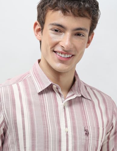 U.S. Polo Assn. Denim Co. Men's Vertical Striped Regular Fit Shirt