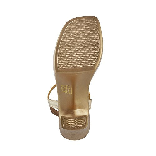 Mochi Womens Synthetic Gold Sandals (Size (7 UK (40 EU))