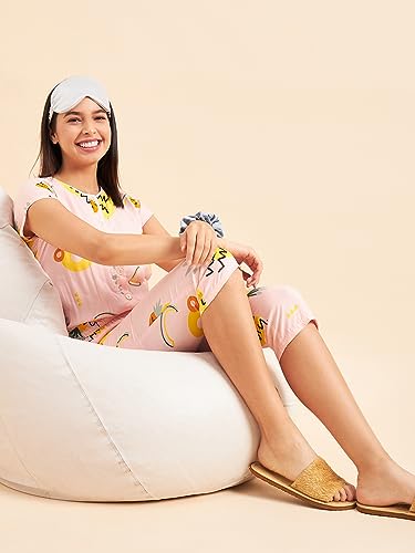 Sweet Dreams Women Printed Half Sleeves Jumpsuit