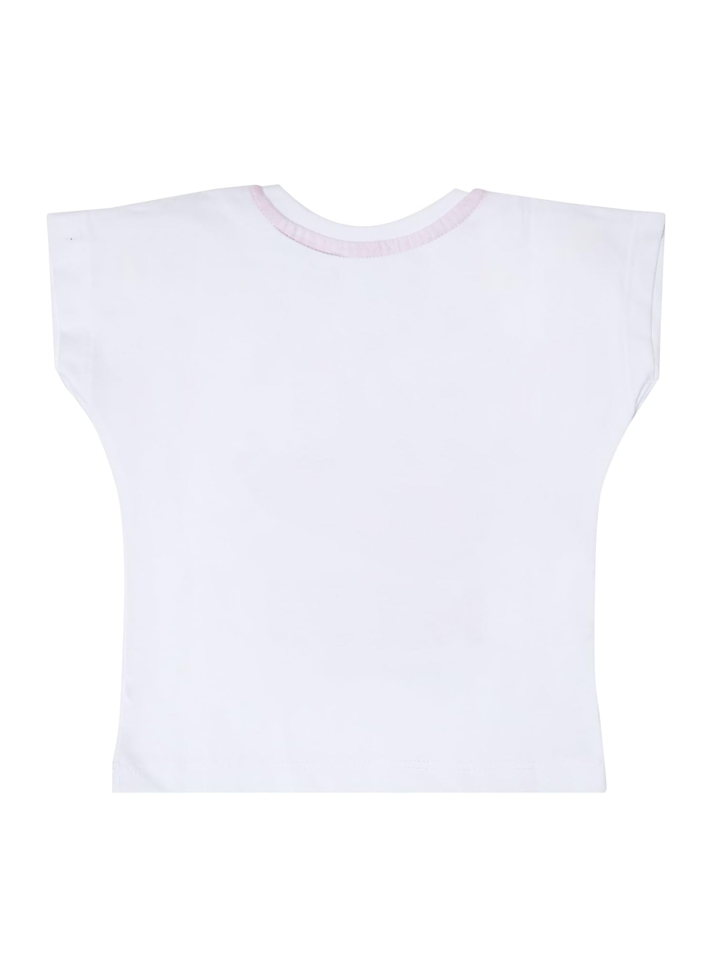 BODYCARE Girls Round Neck Sleeveless Tshirt Pack of 2 - Fuchsia & White