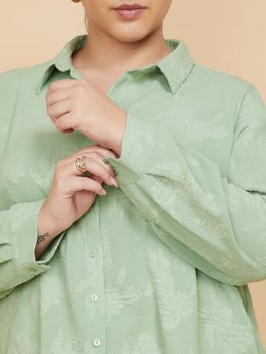Max Plus Size Women Jacquard Shirt