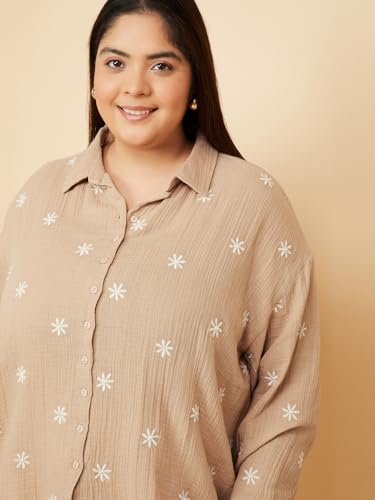 Max Women's Regular Fit Shirt (MOV04P_Beige