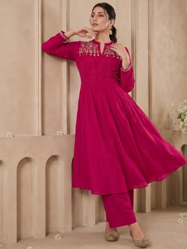 Varanga Fuchsia Bloom Women's kurta s Set