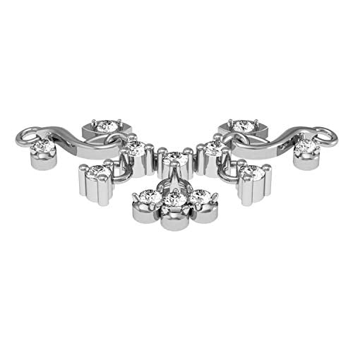 AVSAR 18k (750) White Gold and Diamond Mangalsutra for Women