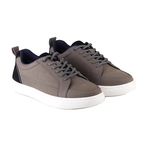 Red Chief Men's Casual Lace-Up Leather Shoes – Everyday Style with Premium Comfort | RC3966 005 | Gray | UK8