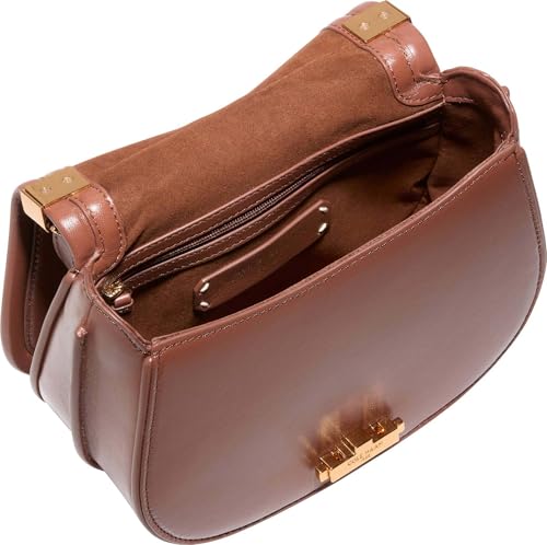 Cole Haan Women's Celenea Leather Saddle, Ch Dk Cuoio/Ivory, UNIT