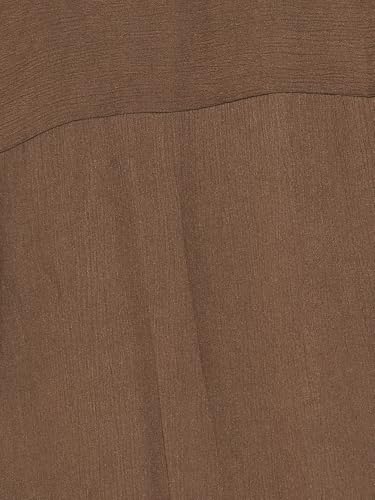 Max URB_N Women Textured Loose Fit Shirt (Brown_XS)
