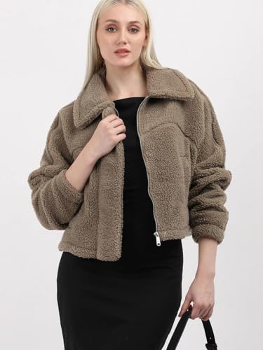 Calvin Klein Jeans Women's A-Line Coat (J224590PAV_Brindle