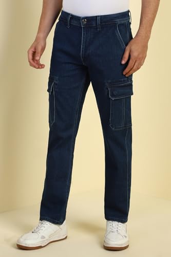 Allen Solly Men's Regular Jeans (ALDNACLFQ55598_Navy