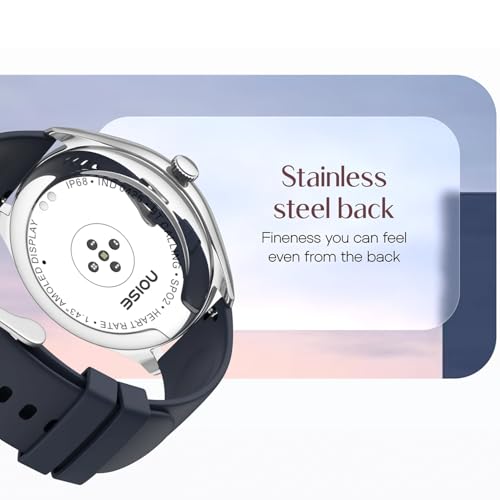 Noise Twist 2 Smart Watch with 1.43” AMOLED Screen, AI Search & Voice Assistant, Bluetooth Calling, Stainless Steel Back, 7-Day Battery, 100+ Watch Faces, Health Suite, IP68 (Deep Wine)