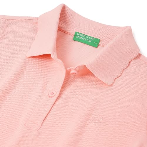 United Colors of Benetton Regular Fit Polo Neck Solid Tshirt (Size: 3-4 Years)-25P3089G3G27ICP1 Pink