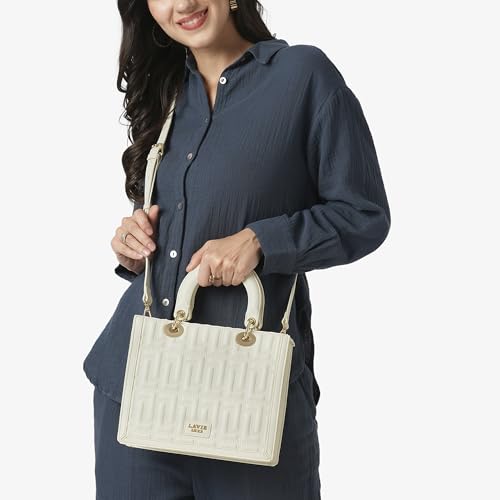 Lavie Luxe Women's Diobox 25 Quilted Satchel Handbag | Satchel Bag for Work | Ladies purse | Stylish Shoulder Bag | Gift for Women