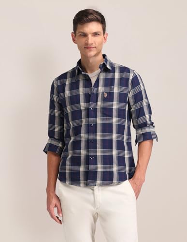 U.S. Polo Assn. Men's Regular Fit Shirt (USSHT2349_Navy
