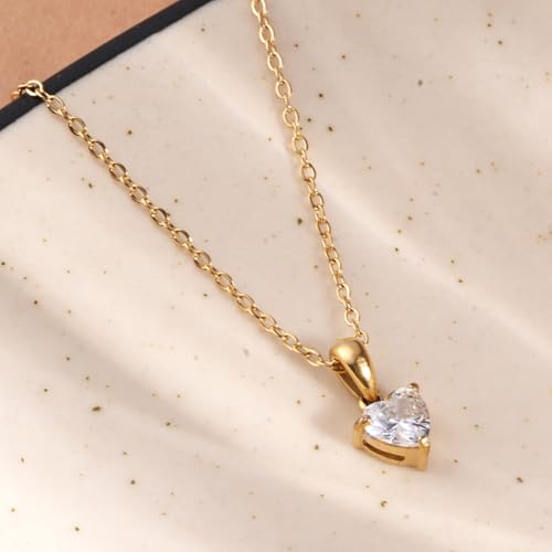 PALMONAS Regal Radiance Solitaire Necklace for Women - Waterproof & Anti-Tarnish Jewellery, Gift For Girls & Women