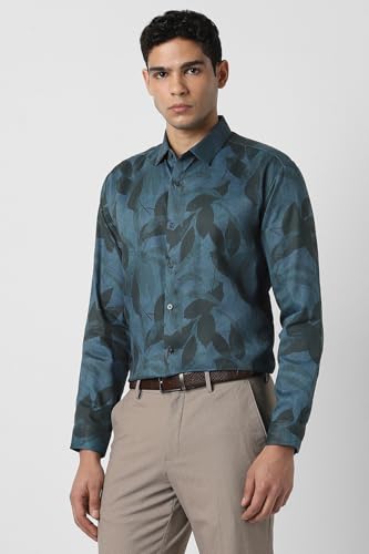 Van Heusen Men's Slim Fit Shirt (VDSFESLF032713_Navy
