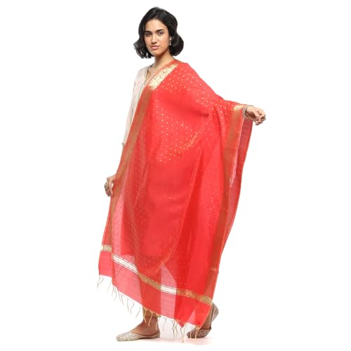 BIBA Women's Red Polyester Dupatta_Free Size