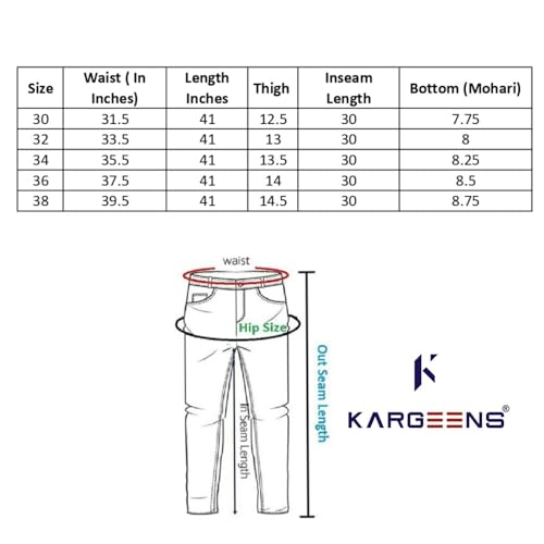 KARGEENS Men's Relaxed Jeans (k9010_Black