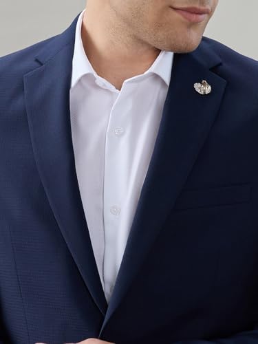 Raymond Blue Structure Pattern Men Suit